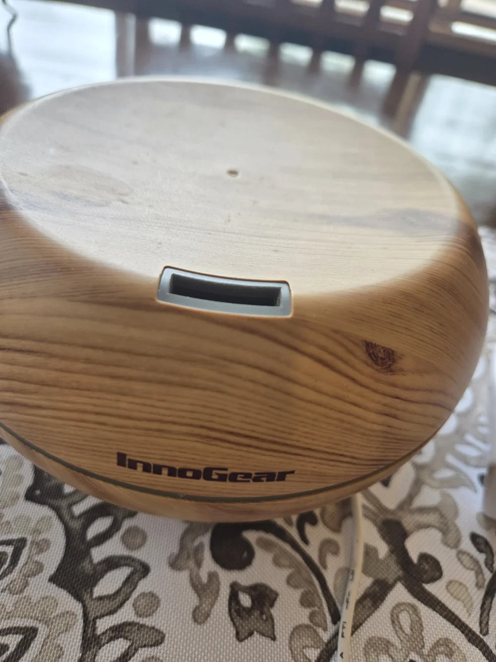 Wood-Tone Ultrasonic Diffuser — Natural Brown Finish